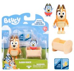 Set 2 figurine - Bluey - Baby Race: Chilli & Baby Bluey