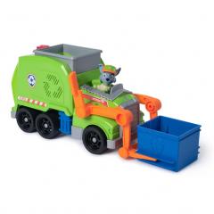 Jucarie - Patrula catelusilor - Camion de reciclare si figurina Rocky