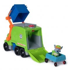 Jucarie - Patrula catelusilor - Camion de reciclare si figurina Rocky