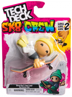 Set de joaca - Tech Deck Sk8 Crew Series 2 - Placa si figurina cu sapca galbena