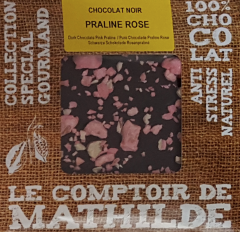 Ciocolata neagra cu pralina roz