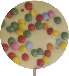 Ciocolata alba cu drajeuri