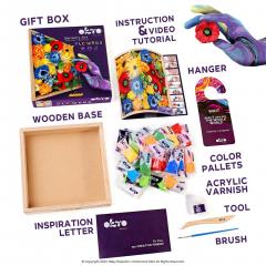 Set creativ - Sensory Art - Wood & Craft Succulents - Joy