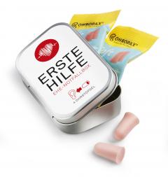 2 seturi dopuri de urechi in cutie metalica - Erste Hilfe