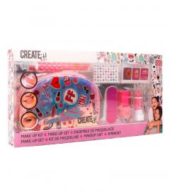 Set machiaj pentru copii, cu gentuta inclusa - Create It!