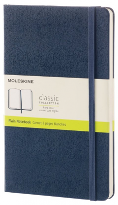 Carnet - Moleskine Classic - Large, Hard Cover, Plain - Sapphire Blue