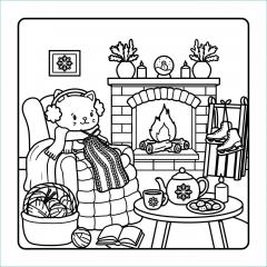 The Snuggly Winter Coloring Book - Cute 'n' Cozy