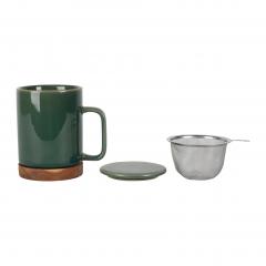 Cana cu infuzor si capac - Smarald