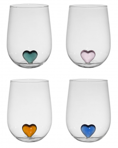 Pahar - Heart Colorea (mai multe culori - pret pe bucata)