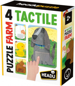 Set 4 puzzle tactil - Animale de la ferma