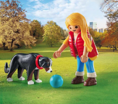 Figurina - Femeia si cainele de munte