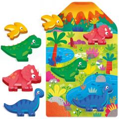 Puzzle din lemn - Montessori First Puzzle - Dinosaurus