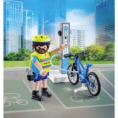 Figurina - Politist cu bicicleta