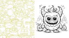 Kawaii Monsters Coloring Book