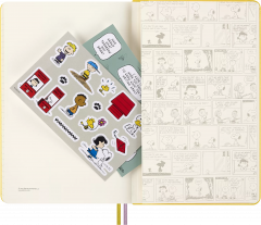 Carnet Peanuts x Moleskine - Large, Ruled, Hardcover (Yellow)