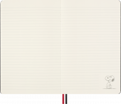 Set carnet + 4 creioane Peanuts x Moleskine - Large, Ruled, Hardcover (Black)