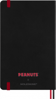 Set carnet + 4 creioane Peanuts x Moleskine - Large, Ruled, Hardcover (Black)
