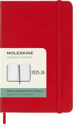 Agenda 2025/2026 Moleskine Classic 18 Months Weekly Planner - Hardcover, Pocket (Red)