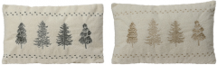 Perna decorativa dreptunghiulara cu broderie - Tree, 2 modele si culori