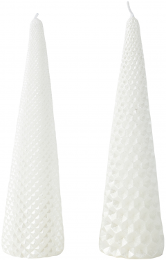 Lumanare decorativa - Christmas White (doua modele, pret pe bucata)