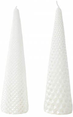 Lumanare decorativa - Christmas White Small (doua modele, pret pe bucata)