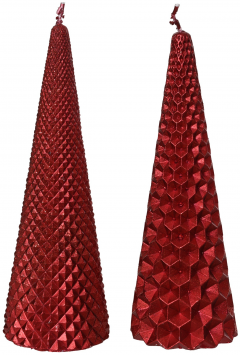 Lumanare decorativa - Christmas Red Small (doua modele, pret pe bucata)