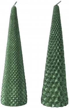 Lumanare decorativa - Christmas Green (doua modele, pret pe bucata)