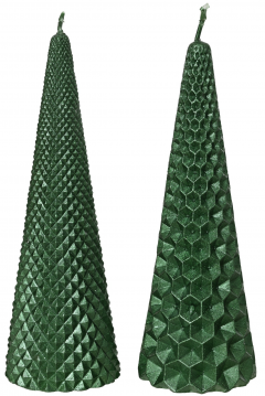 Lumanare decorativa - Christmas Green Small (doua modele, pret pe bucata)