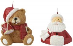 Lumanare decorativa - Bear / Santa (doua modele, pret pe bucata)