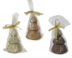 Lumanare decorativa - Tree Metalic and Glitter (mai multe culori, pret pe bucata)