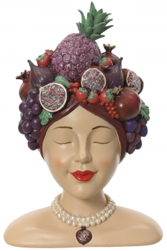 Suport decorativ pentru ghiveci - Figurina fructe