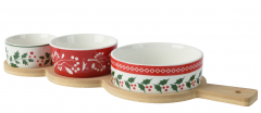 Set 3 boluri - Tapas Set Porcelain Decal