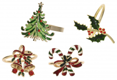 Set 2 inele pentru servetele - Napkin Ring Alloy Gold (mai multe modele)