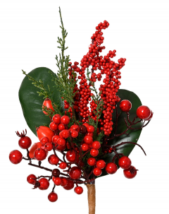 Ornament brad - Big Spray Red Berries, 25 cm