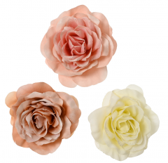 Decoratiune Craciun - Rose on clip pearl finish glitter (mai multe culori - pret pe bucata)