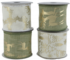 Panglica decorativa - Christmas (mai multe modele, pret pe bucata)