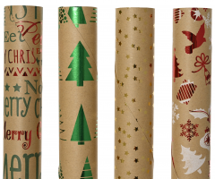 Hartie de impachetat - Kraft Paper Hotstamp - mai multe modele