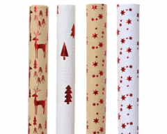 Hartie de impachetat - Craciun (4 modele - pret pe bucata)