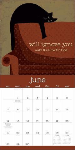 Calendar de perete - Ianuarie 2026 - Decembrie 2026 - A Year of Snarky Cats