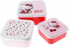 Set 3 cutii de pranz - Hello Kitty