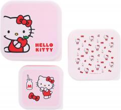 Set 3 cutii de pranz - Hello Kitty