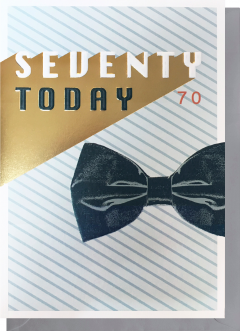 Felicitare - Age 70 Bow Tie