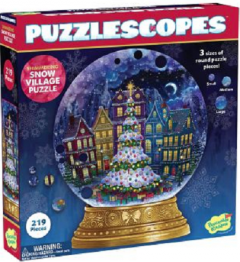 Puzzle circular - Globul de iarna - Magia Craciunului, 219 piese