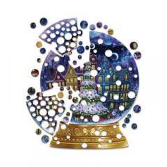 Puzzle circular - Globul de iarna - Magia Craciunului, 219 piese