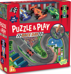 Puzzle 2 in 1 - Masini de curse,48 piese