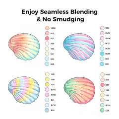 Set 48 markere - Ohuhu Honolulu B - Pastel Brush & Fine