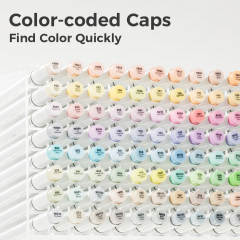 Set 48 markere - Ohuhu Honolulu B - Pastel Brush & Fine