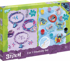 Set creativ 2 in 1 - Lilo si Stitch - Creeaza bratari si figurine din ipsos