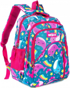 Ghiozdan - Blue Pink - Balene