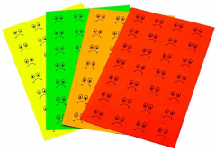 Stickere colorate calificativ „Rau”